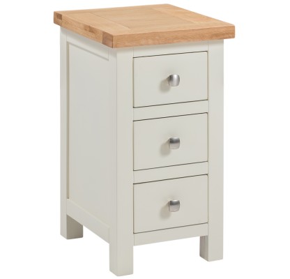 Dorset Painted Narrow Compact 3 Drawer Bedside